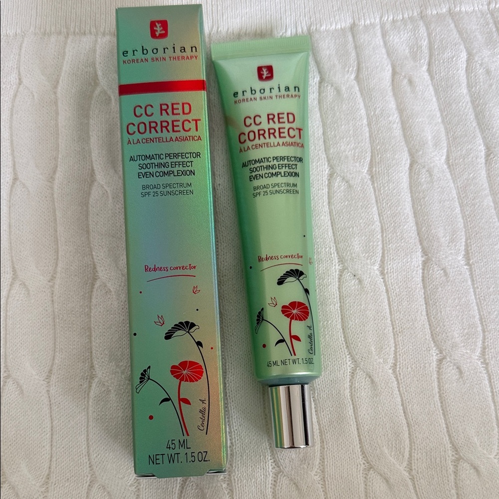 Brand new !!! Erborian CC Red Correct broad spectrum 25 Sunscreen 45 ml 1.5 oz